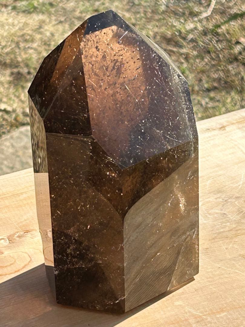 ルチレイテッドスモーキークォーツ最高品質透明度は銀河のよう