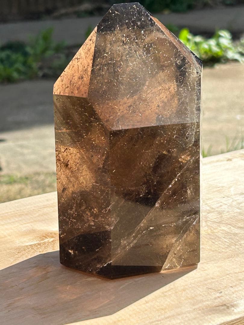 ルチレイテッドスモーキークォーツ最高品質透明度は銀河のよう