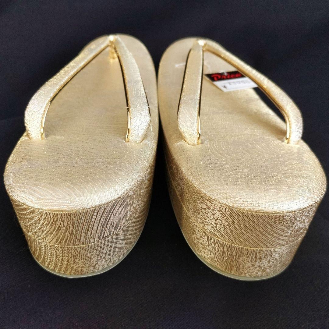 新品　和装草履バック　ゴールドフォーマル　結婚式新郎新婦母留袖　成人式振袖　木箱