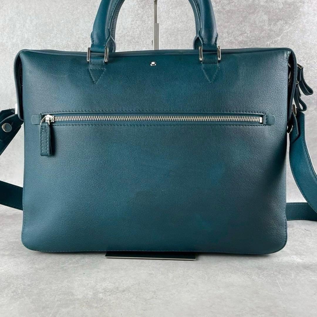 希少✨美品✨モンブラン ビジネスバッグ 2way スフマートコレクション青緑系