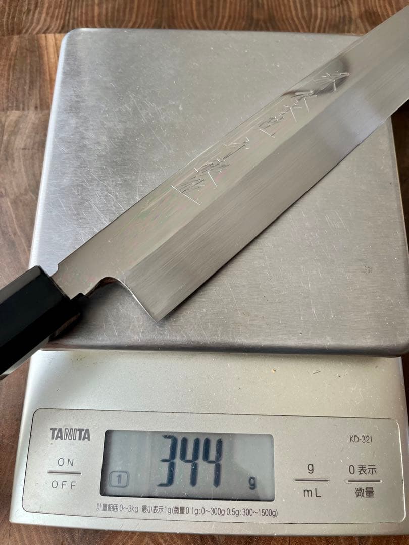 堺打刃物　水本焼　柳刃　尺一　包丁 　刺身　青鋼　水野鍛錬所　黒檀