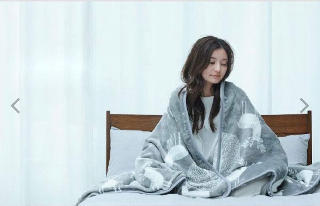 日本製 着る電気毛布 北欧柄 curun クルン エルク柄 140x140cm