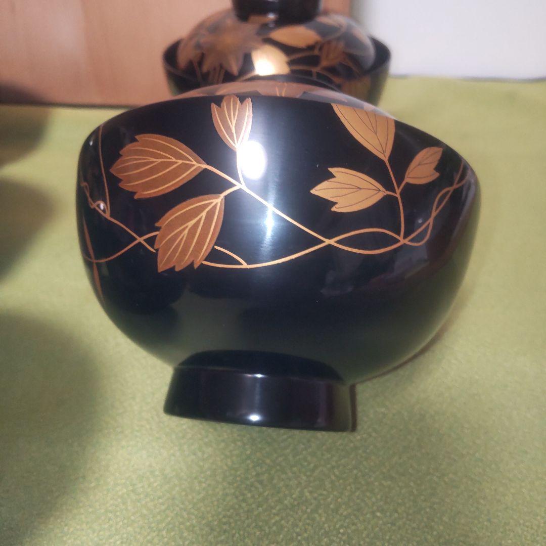 輪島塗 吸い物椀 鉄線 蒔絵 前田定治郎謹製 椀 蓋付 御椀