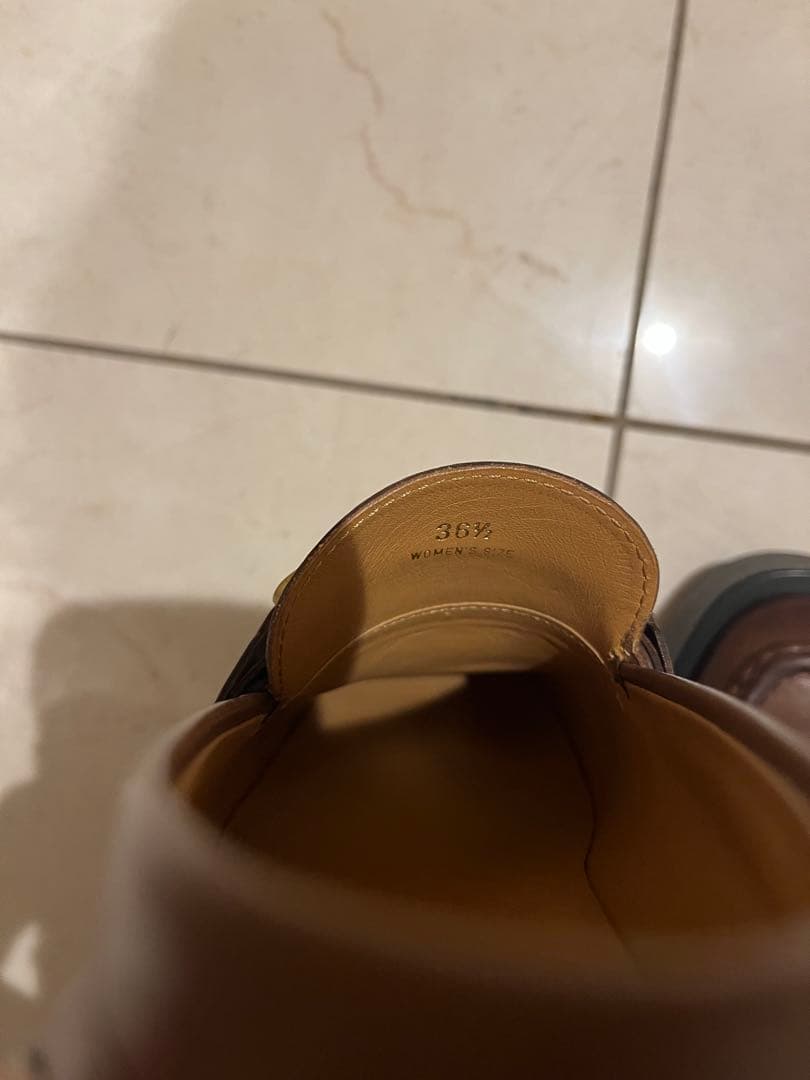 トッズ　ローファー　36.5（23.5）ブラウンレザー厚底ゴールド金具