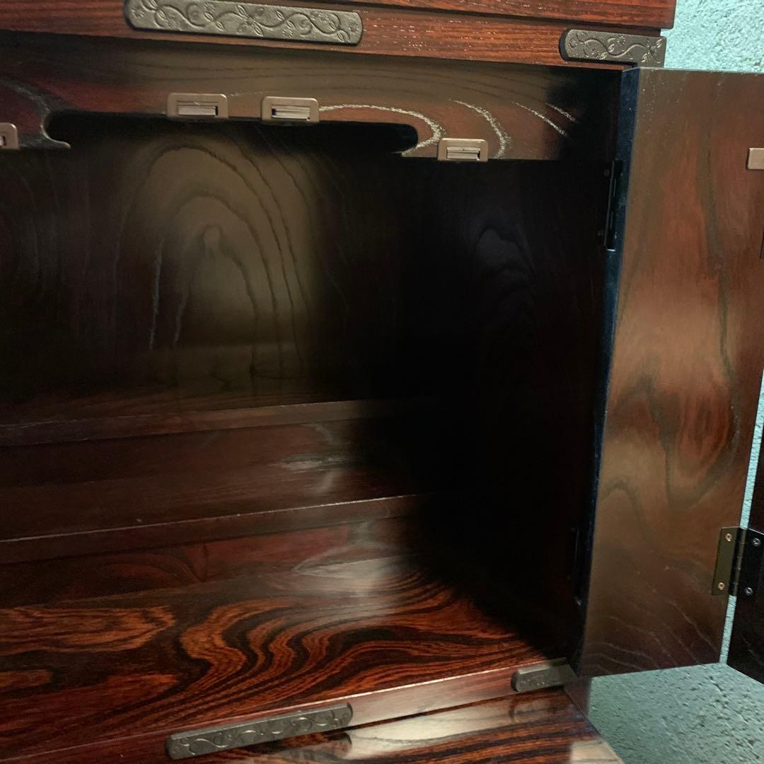 岩谷堂箪笥 岩手県 仏壇 ダークウッド 2扉 1台座 1引き出し 箪笥 重厚感