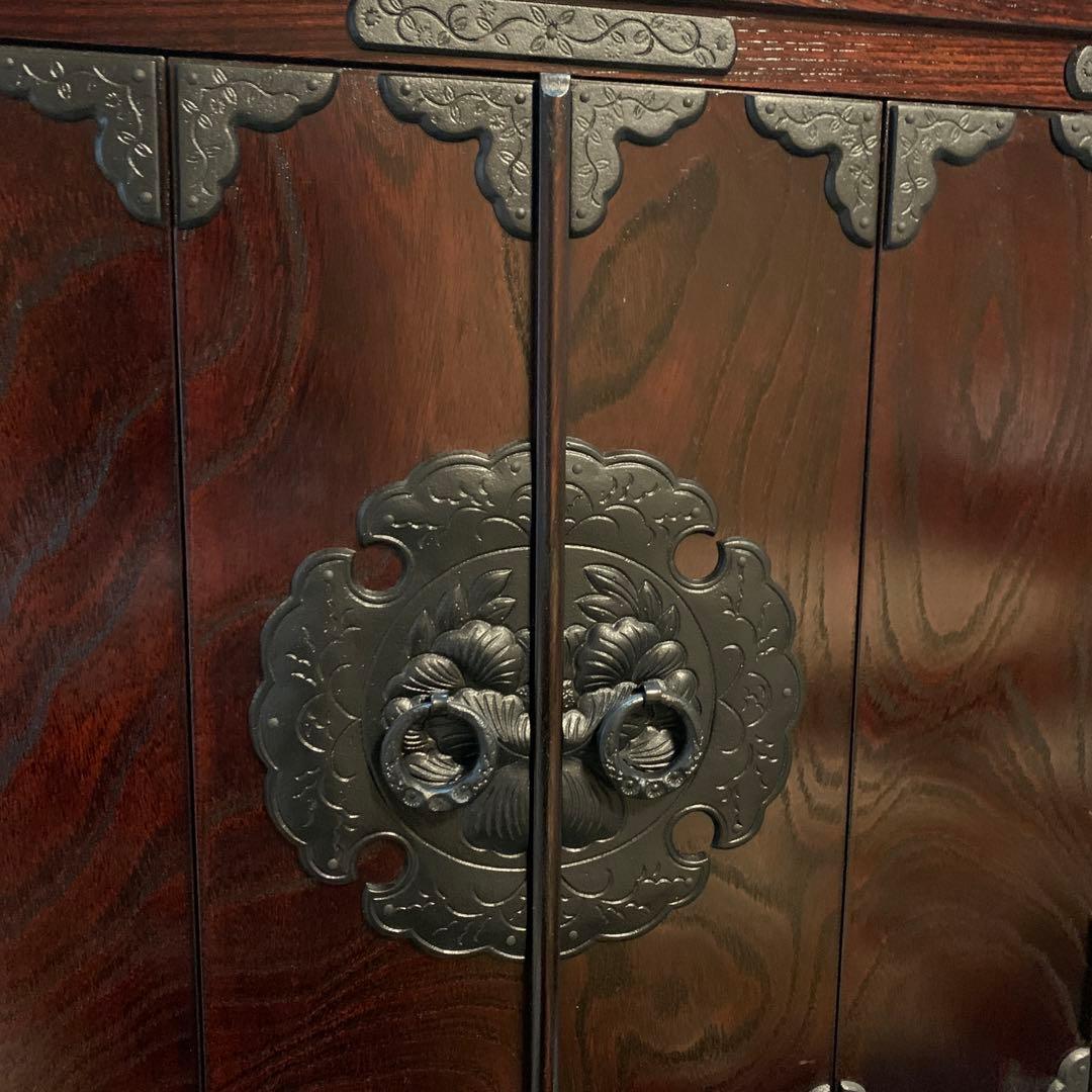 岩谷堂箪笥 岩手県 仏壇 ダークウッド 2扉 1台座 1引き出し 箪笥 重厚感