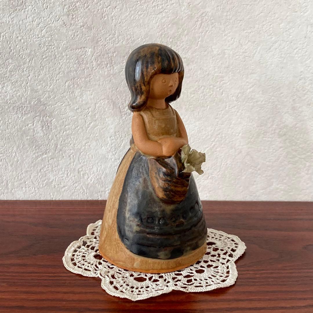 フラワーガール　陶器　置物　スウェーデン　北欧　ヴィンテージ