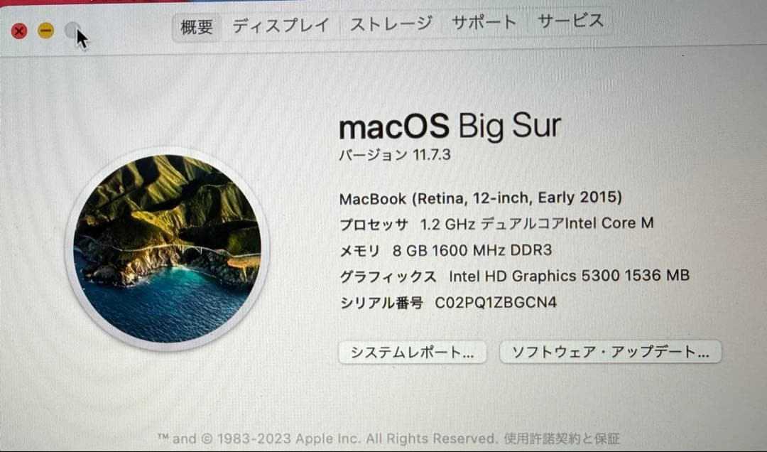 Mac Book 12 2015 early 512GB スペースグレー