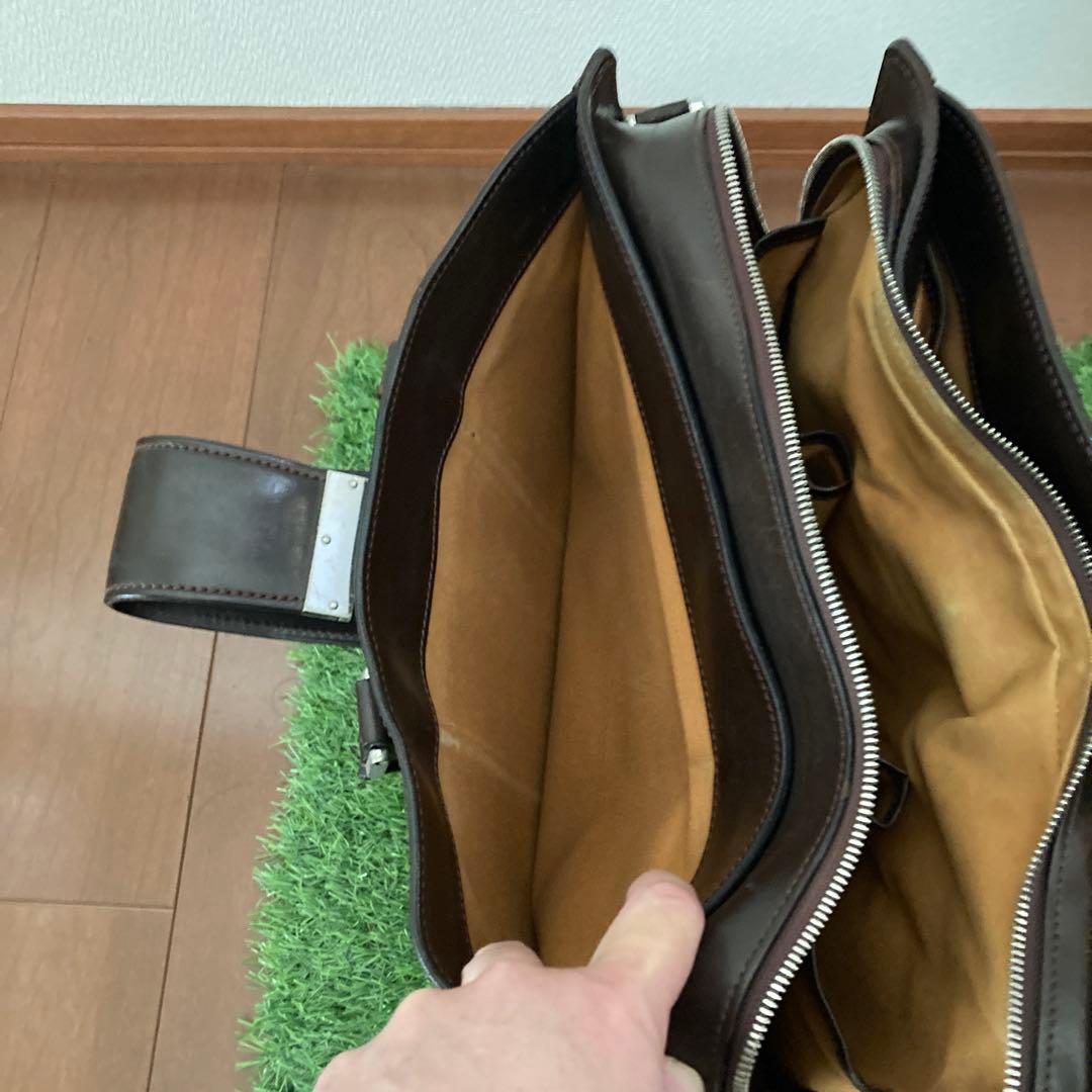 万双　ビジネスバッグ　ブライドル　シングル天ファスナー