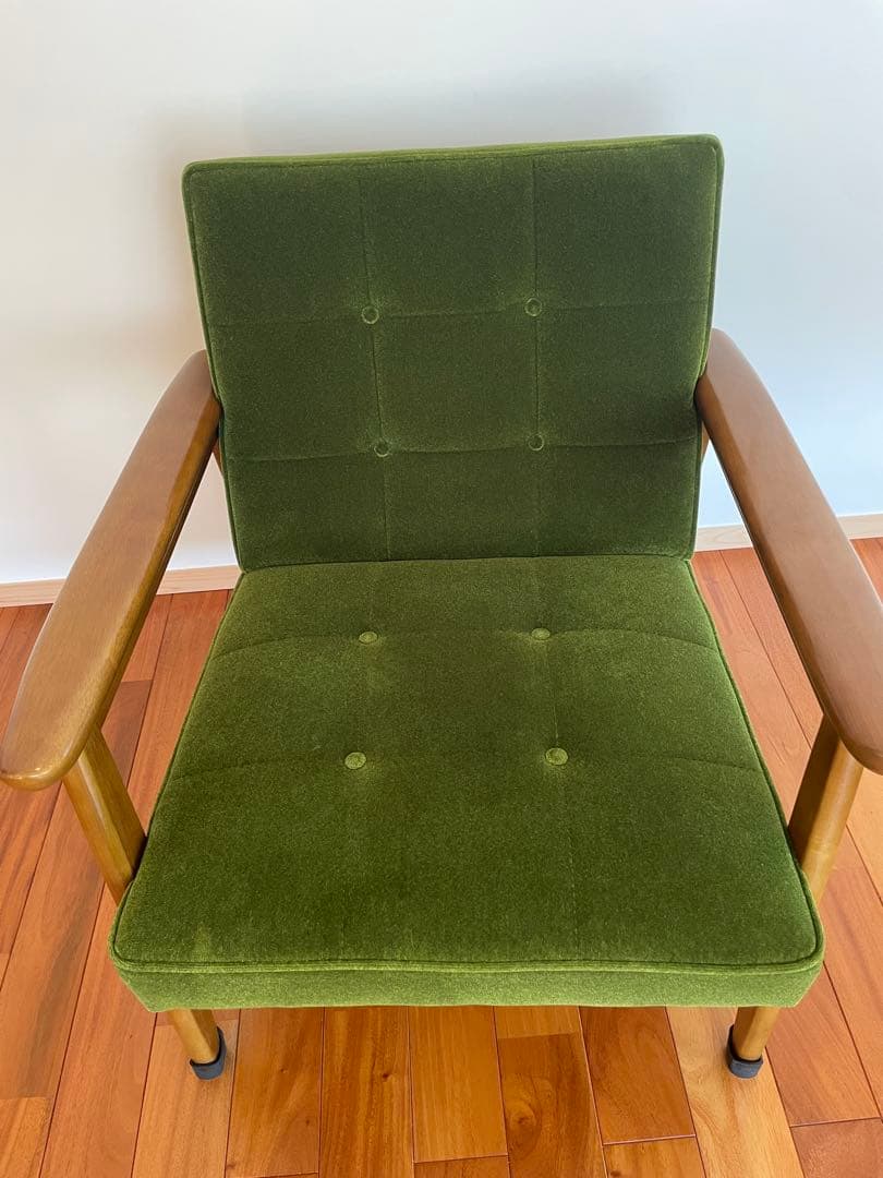 カリモク60 Kチェア 1シーター　モケットグリーン