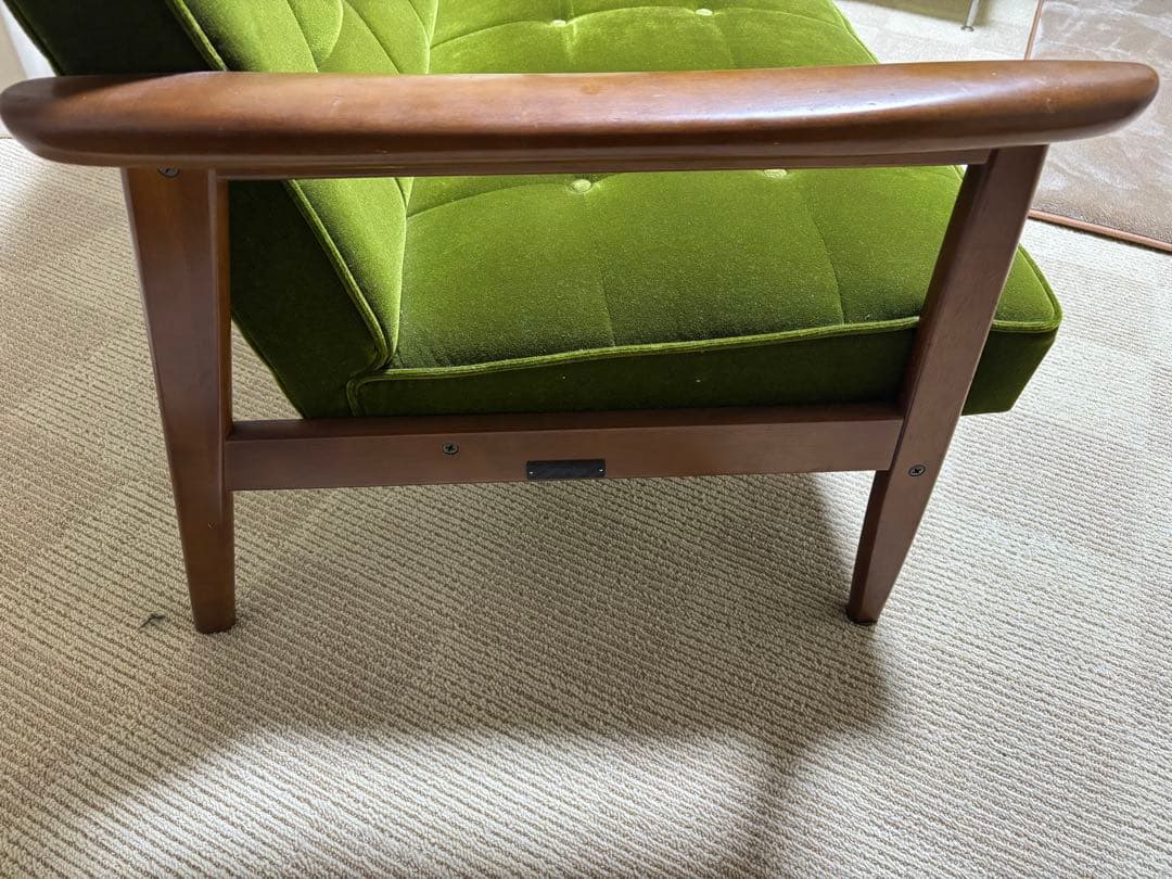 カリモク60 Kチェア モケットグリーン 2シーター