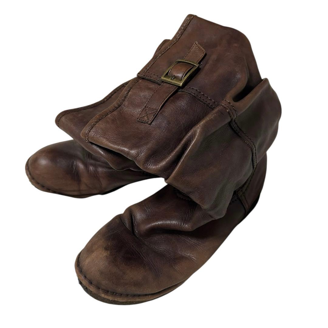 90's vintage ブラウンレザーエンジニアブーツ 森ガール　アメカジ