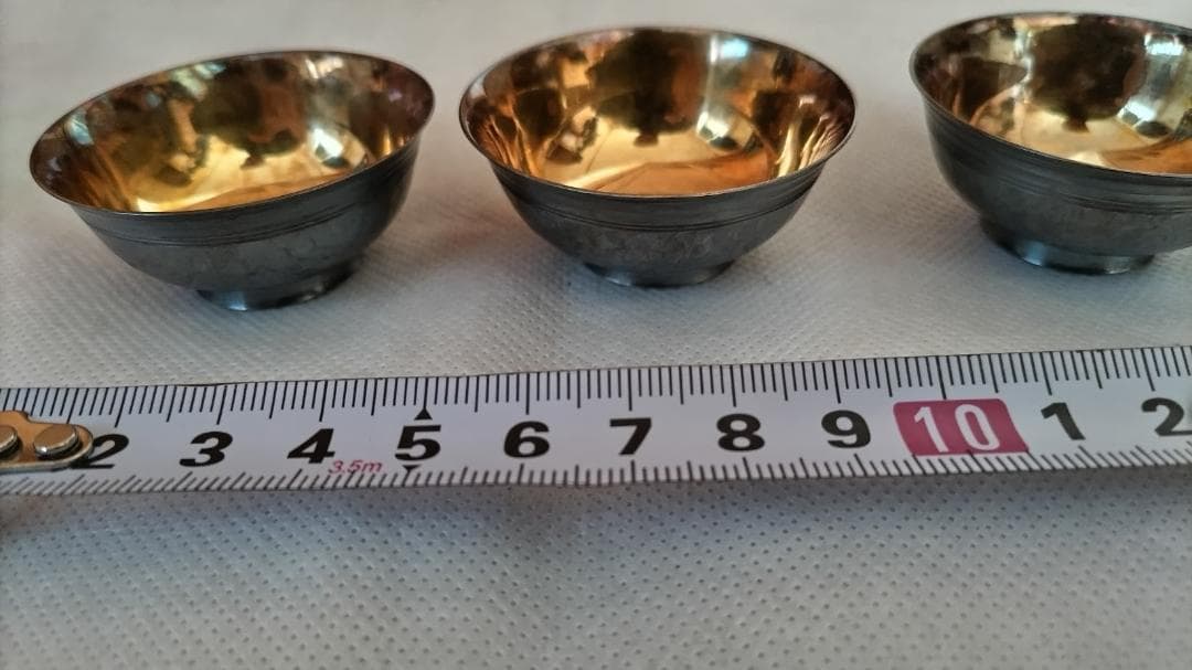 純銀刻印有　酒杯 5客