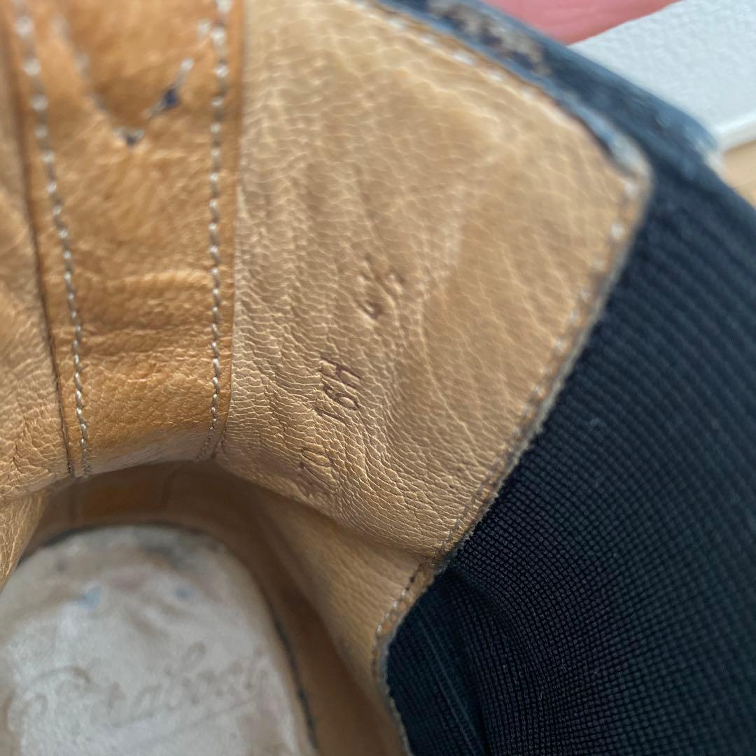 paraboot 黒 サイドゴアブーツ レザー 41/2 24cm