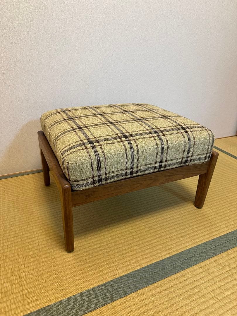 unico VISKA チェック柄オットマン