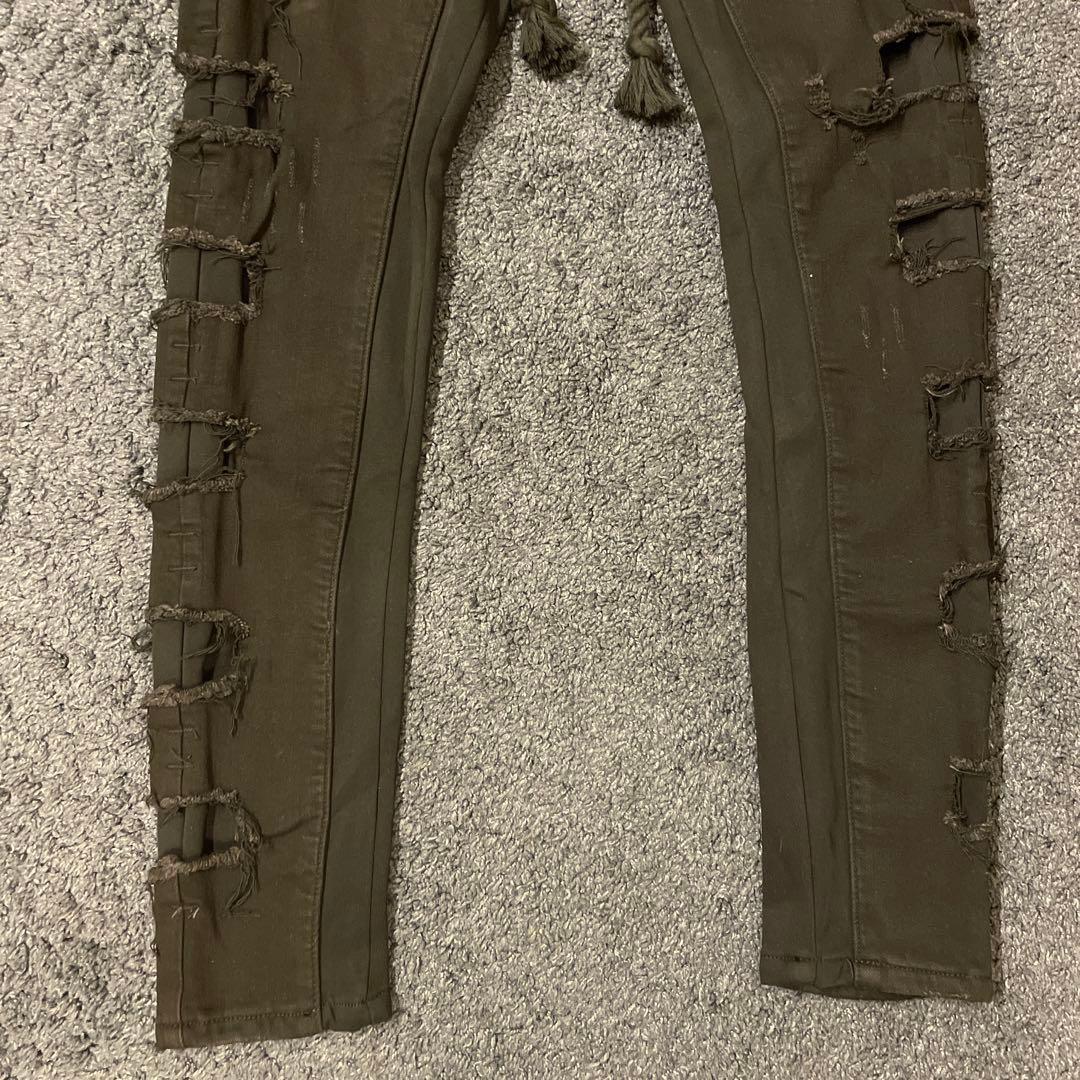 VALABASAS ロープサイドクラッシュダメージスリムフィットデニム29新品