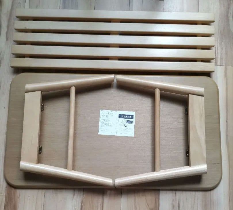 折り畳み式木製ローテーブル