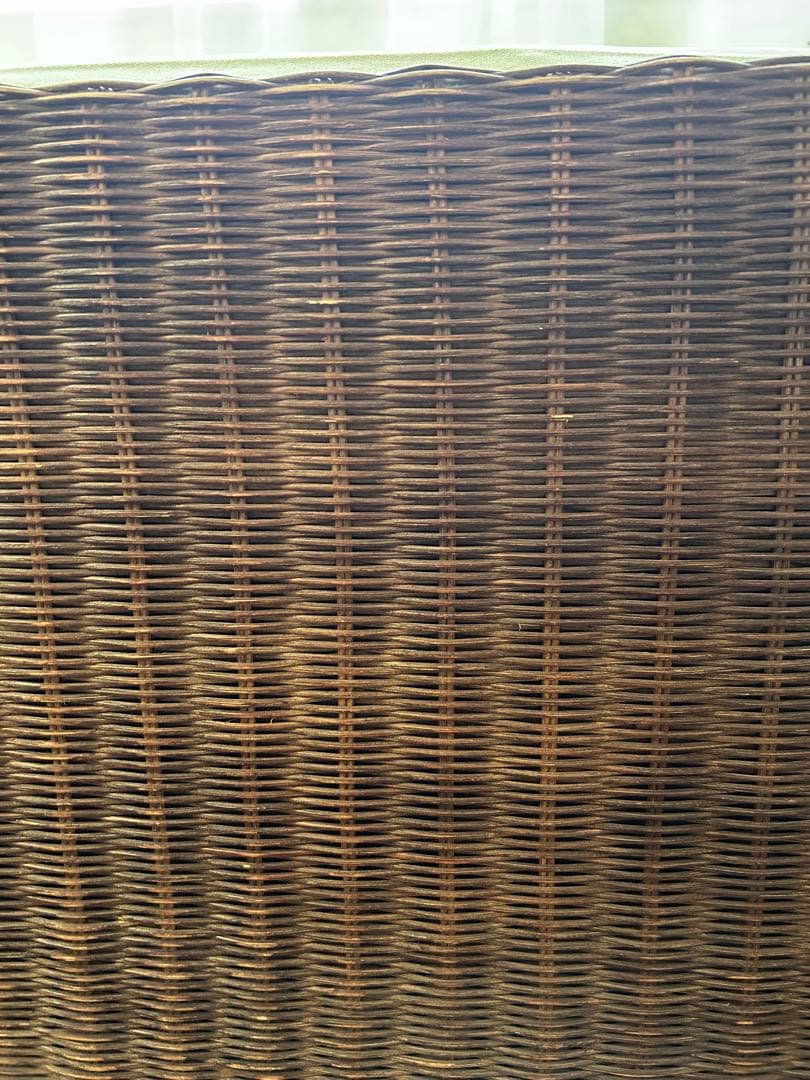 ラタン風 2人掛けソファ ベージュ