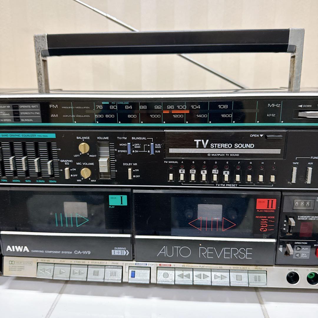 AIWA CA-W9 分離型ラジカセ FM/AM受信OK 上級モデル 昭和レトロ