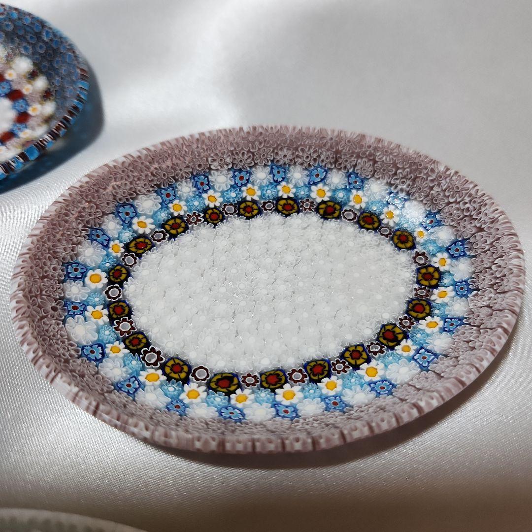 ゆ*ん様 ベネチアンガラス ミルフィオリ 小皿 ムラーノガラス ヴェネチアンガラ