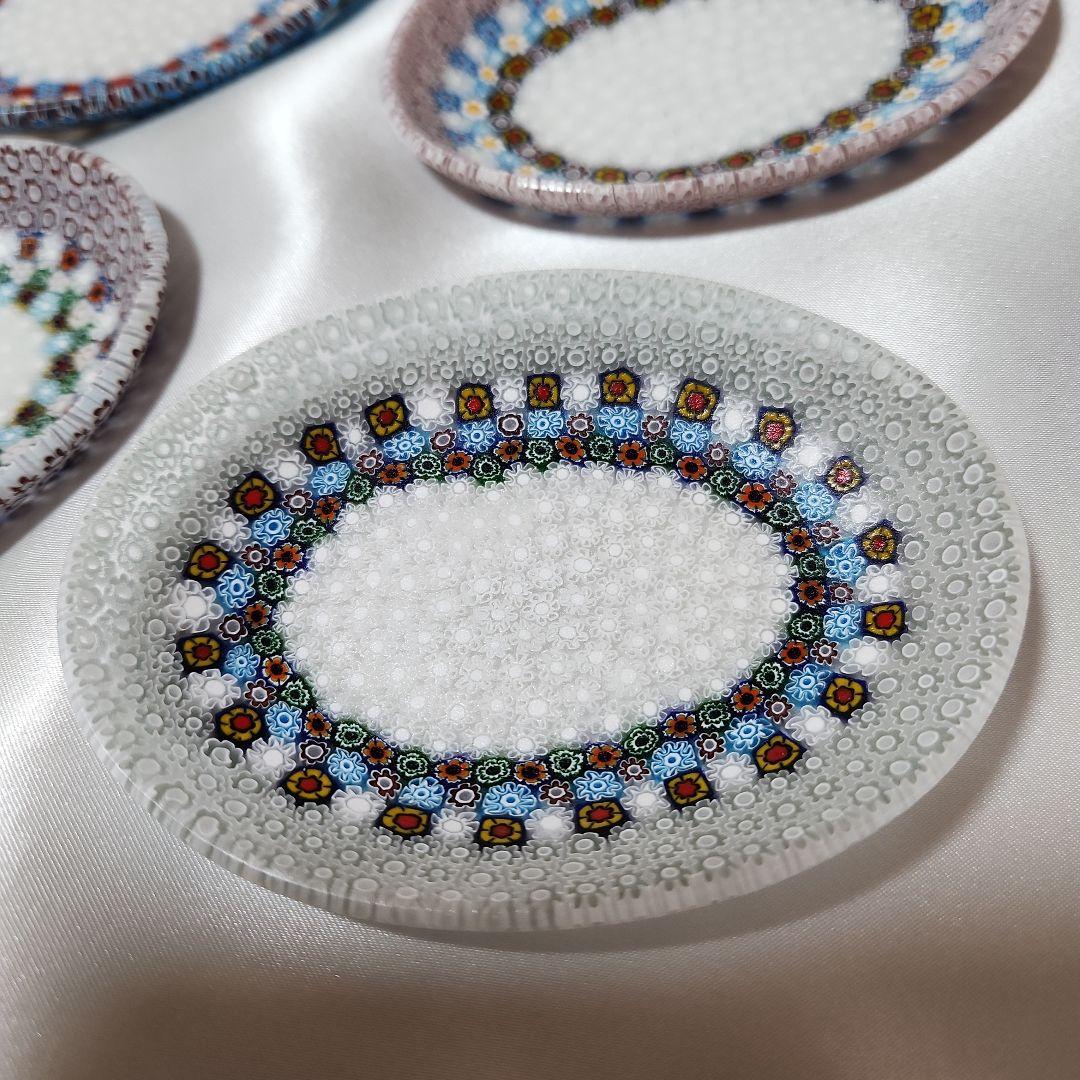 ゆ*ん様 ベネチアンガラス ミルフィオリ 小皿 ムラーノガラス ヴェネチアンガラ