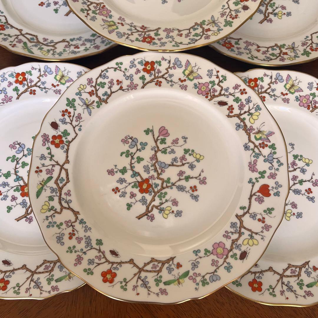 【希少品】スポード ★Shanghai★シノワズリ　デザート皿　6枚