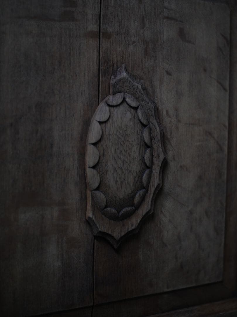 食器棚　ダイヤガラス　収納　器　食器　古家具　古道具　アンティーク　昭和レトロ