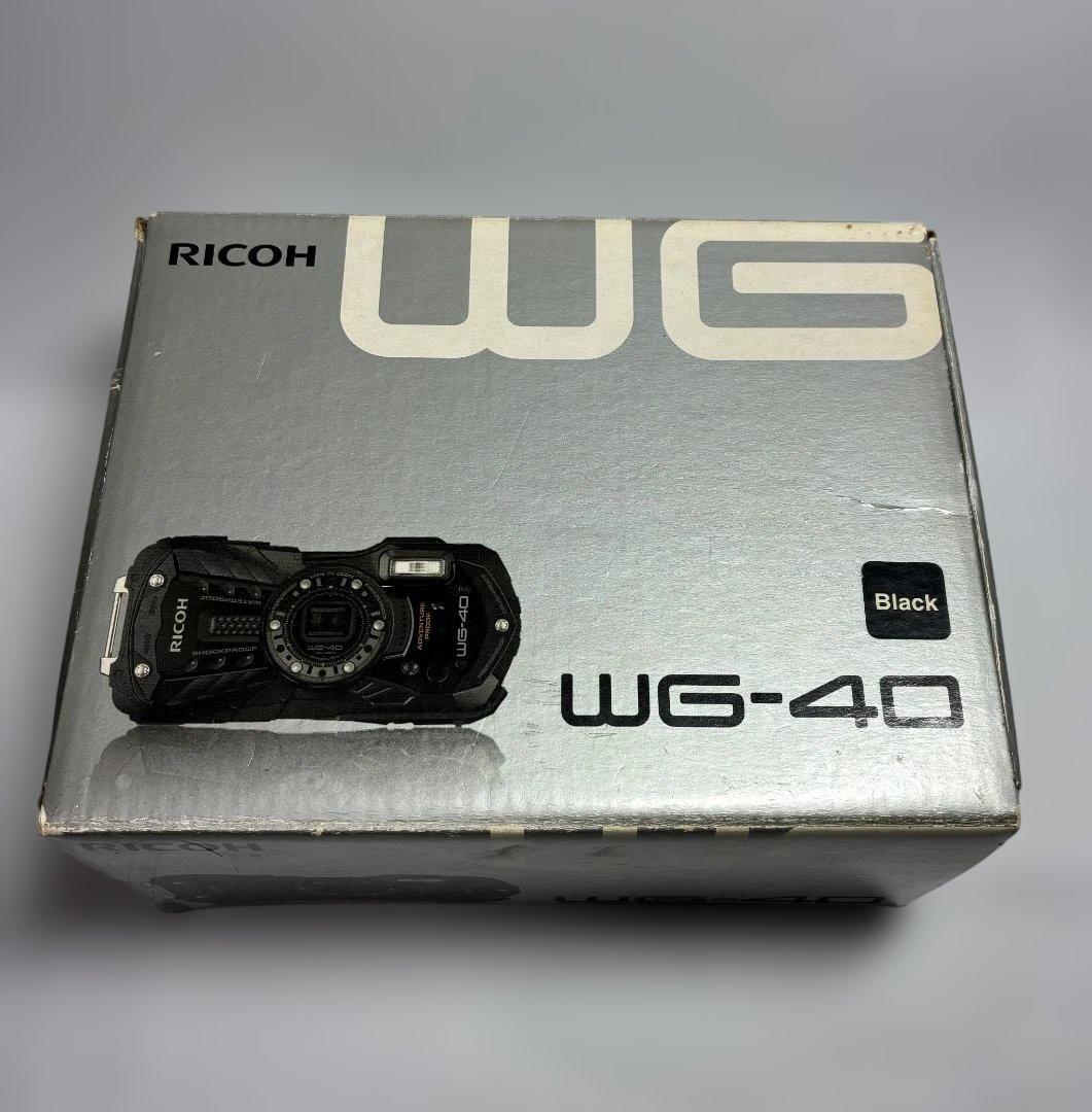 RICOH WG-40 防水デジタルカメラ　ブラック　付属品一式　説明書　箱付き