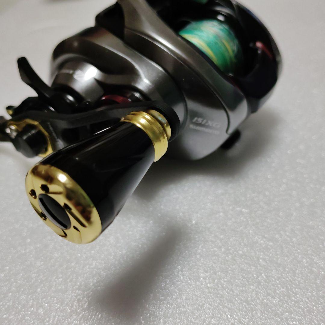 ベイトリール ブラック/ゴールド ダブルハンドル