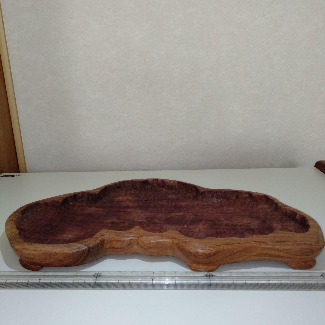 立派な水石　紫壇台付き　大型　１個