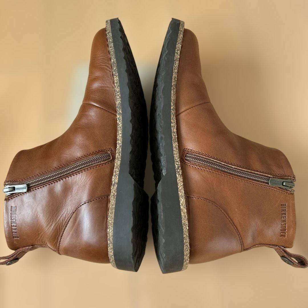 ビルケンシュトック メルローズ　ブラウンレザーショートブーツ　26cm