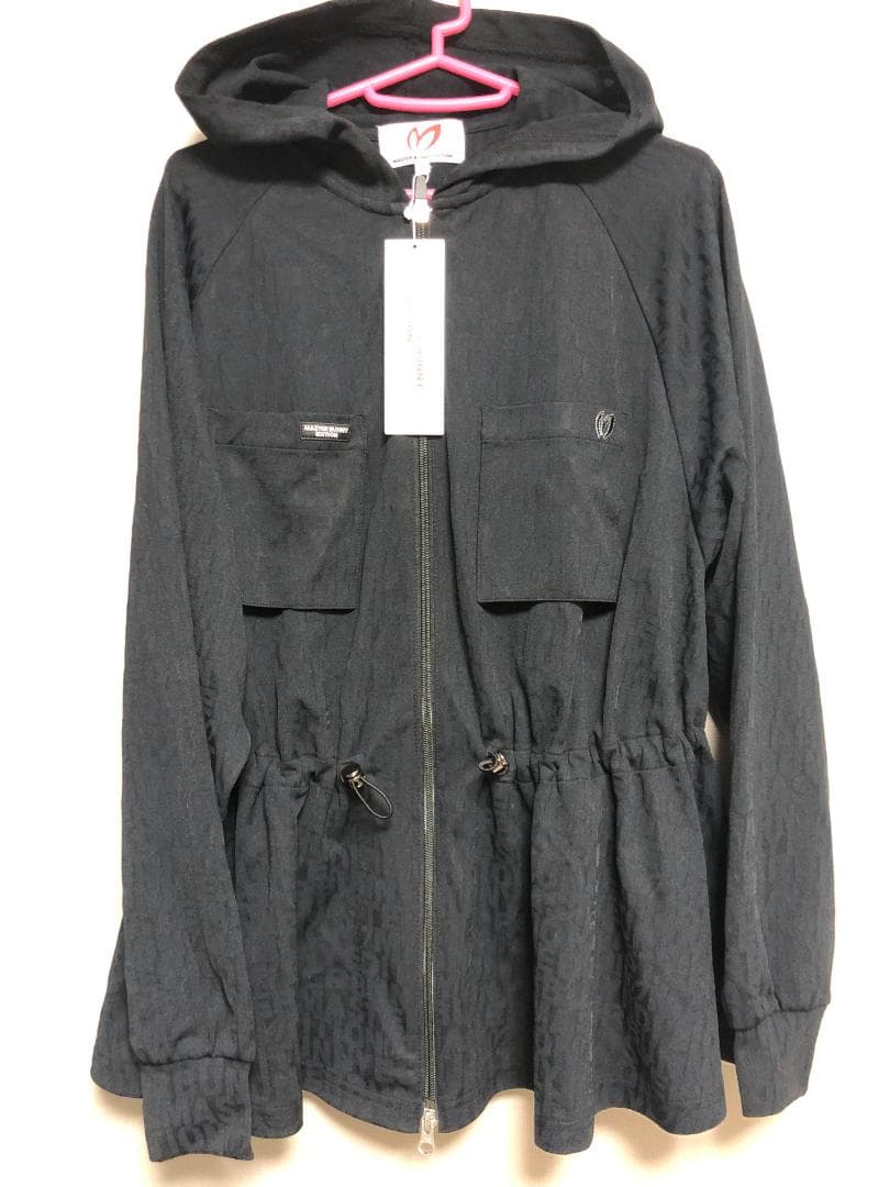 未使用 タグ付き メッシュ ダブルジップフーディジャケット 1 M ブラック