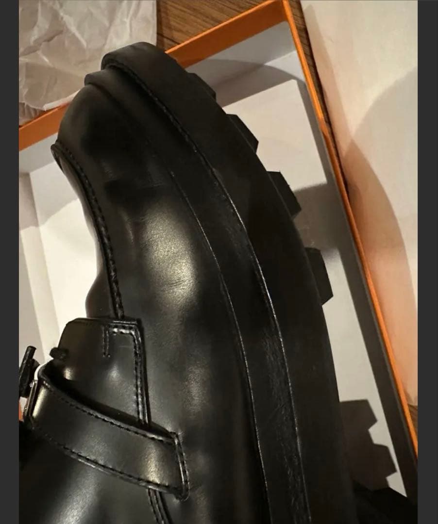 HERMESファースト ケリーローファーブラック39