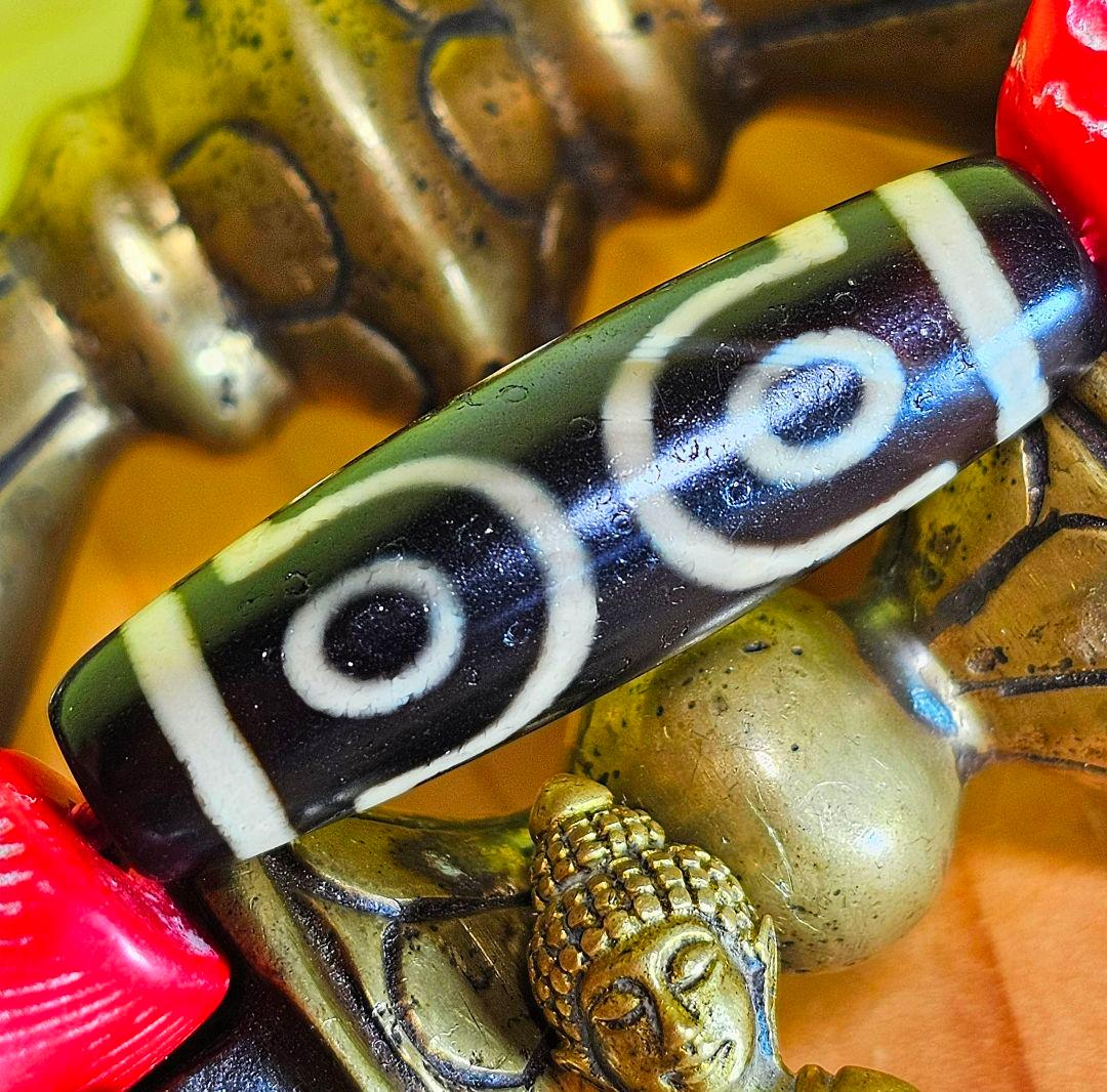 年代不明‼️三眼天珠 ネックレス