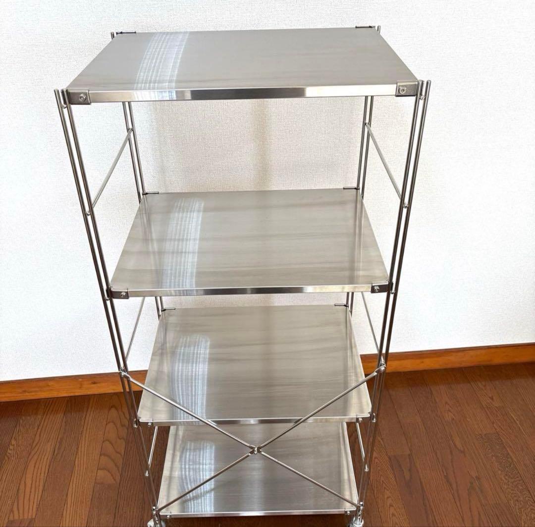 な*ぁ様 【良品】無印良品 MUJI ステンレスユニットシェルフ　 ステンレス棚