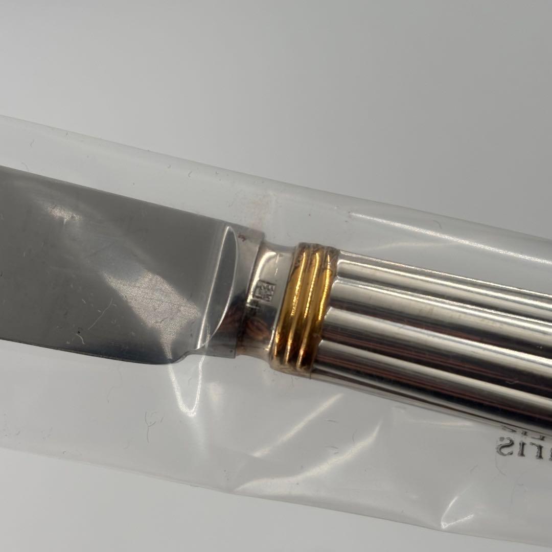 希少　クリストフル アリア ゴールドリング ナイフ 6本セット 未使用 金彩