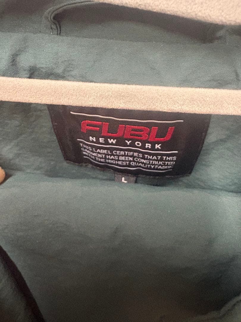 FUBU ナイロンジャケット L ダークグリーン セットアップ
