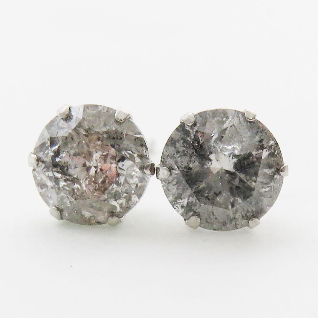 罪*K様 【本物保証】Pt900 天然ダイヤモンド 計1.10ct ピアス｜各0