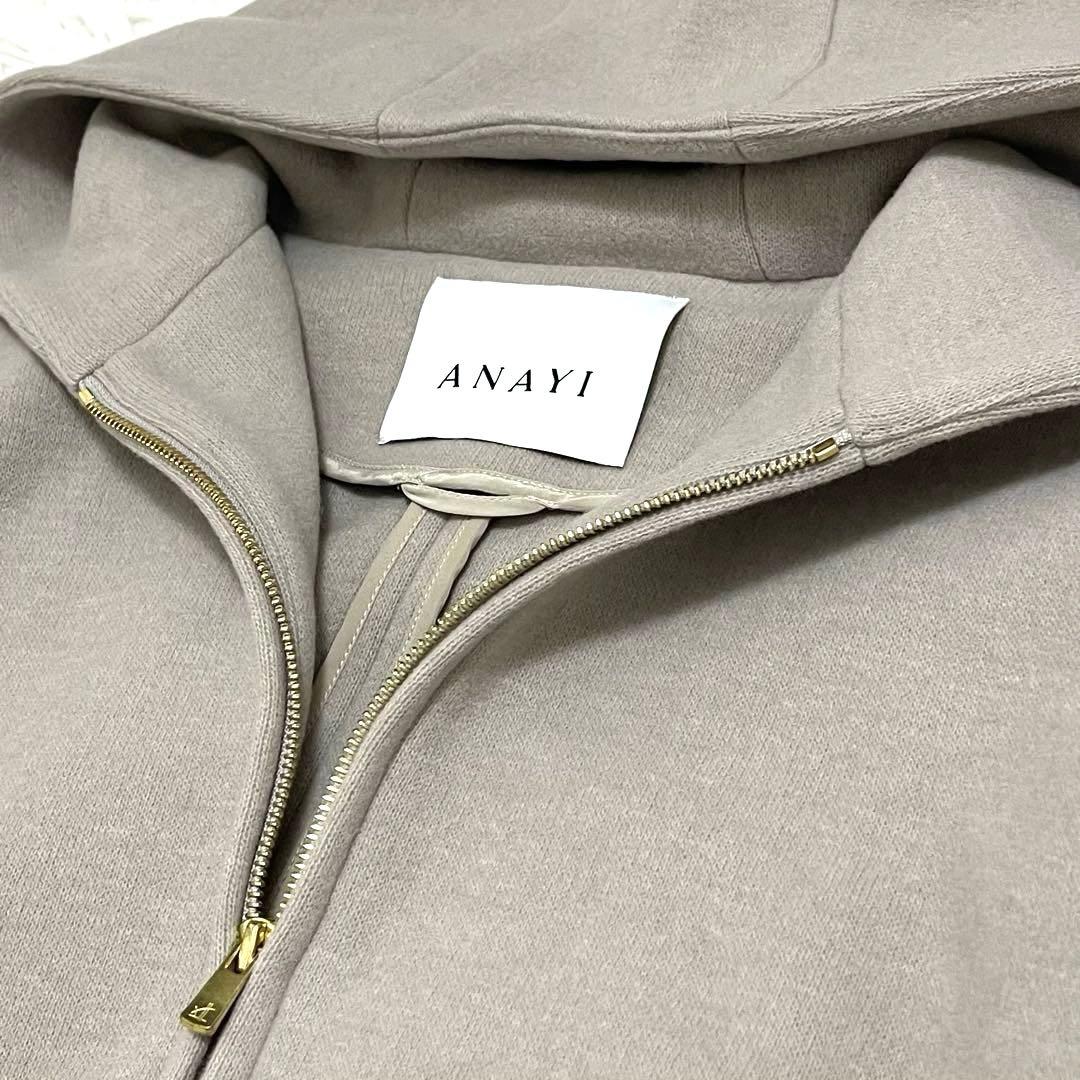 美品 ANAYI アナイ　アッシュクウール　フードポンチョ　ケープ