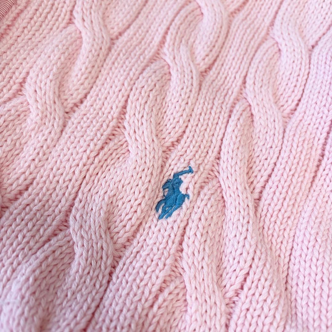 ポロ ラルフローレン コットン ニット ケーブル カーディガン 大人気✨極美品