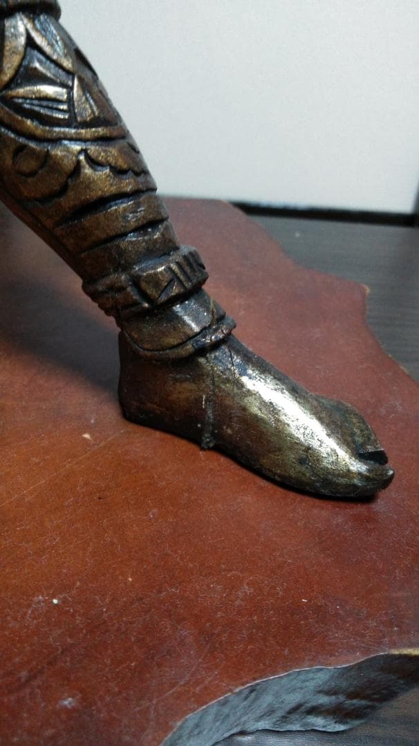 骨董　希少　武士　侍　灯籠　仏教　木彫り　アンティーク　置物　レトロ