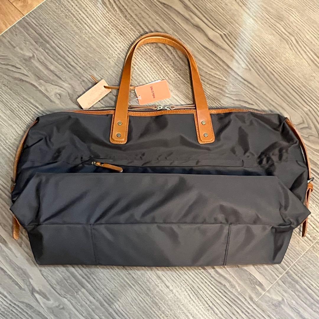 新品 HALEINE ボストンバッグ ナイロン レザー 軽量 旅行バッグ