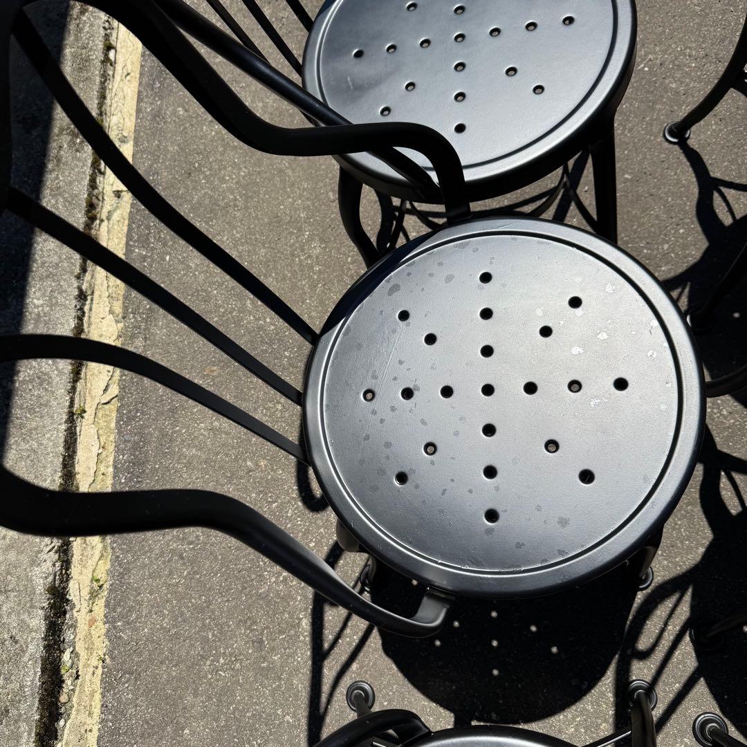 【新潟県魚沼市直接引き取り限定】ノーザンオハイオ　ガーデンチェア　ブラック 6脚