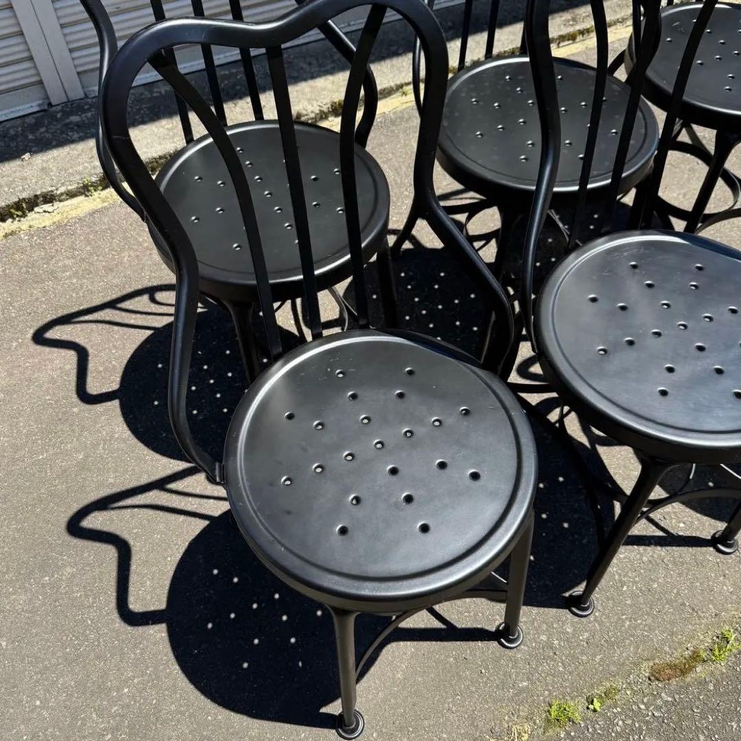 【新潟県魚沼市直接引き取り限定】ノーザンオハイオ　ガーデンチェア　ブラック 6脚