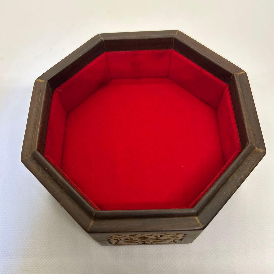 希少 まとめ売り 黒檀 アクセサリーケース 文箱 ジュエリー 長方形 八角形