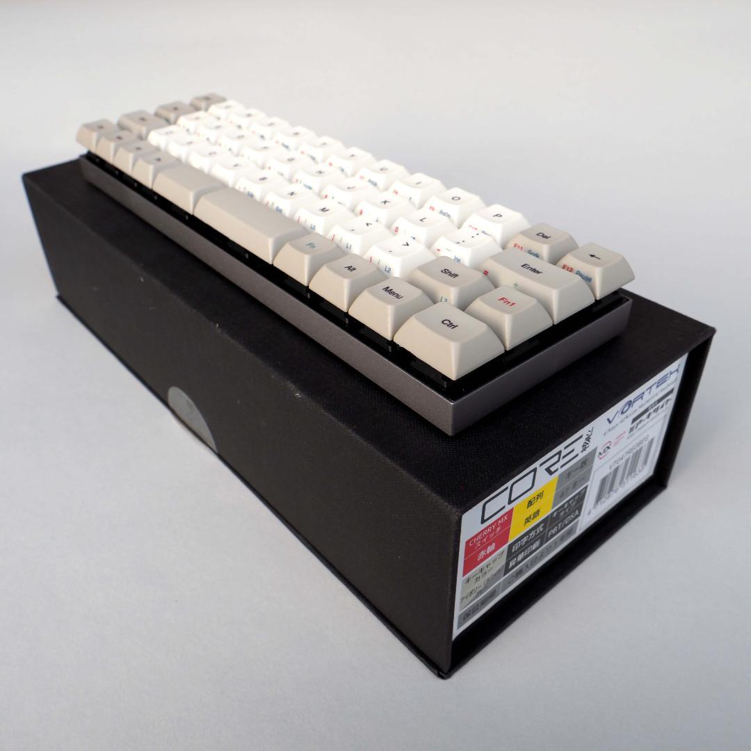 m*9様 【美品】英語配列 40％キーボード vortex core【チェリー赤