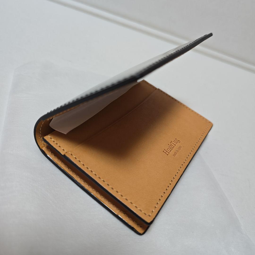 Hushtugハッシュタグ　コードバンカードケース 　ブラック