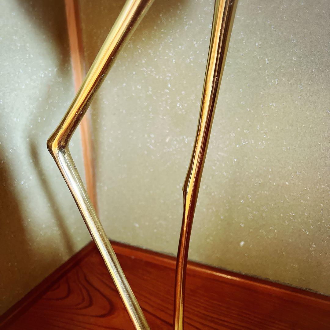 ANTONIO PAVIA イタリア製 漆塗り 金メッキ ブロンズ製 サギ 置物