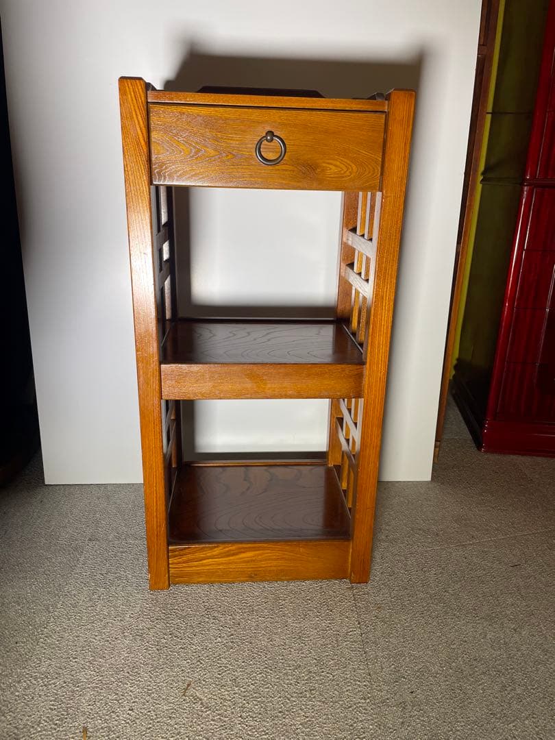 光製作所 HIKARI 電話台 サイドテーブル 木製 昭和レトロ