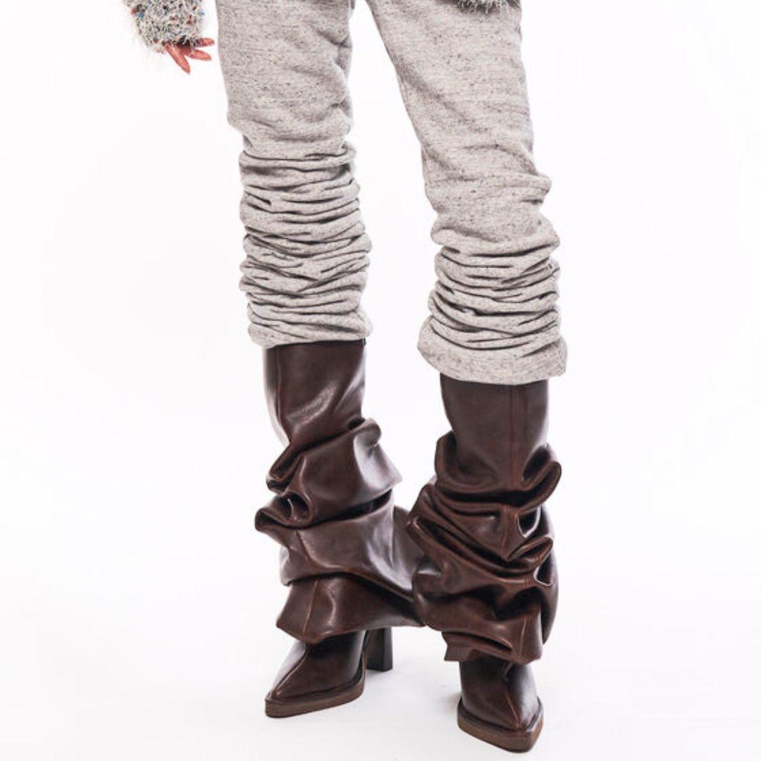 POOLDE／Melted Boots Brown／ボリュームブーツ／サイズ39